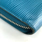 LOUIS VUITTON Long Wallet Purse M60311 Epi Leather blue Epi Zippy wallet unisex(Unisex) Used Authentic