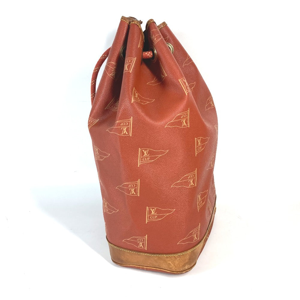 LOUIS VUITTON Shoulder Bag M80026 Leather / PVC Brown LVCUP Louis Vuitton Cup Saint Tropez Women Used Authentic