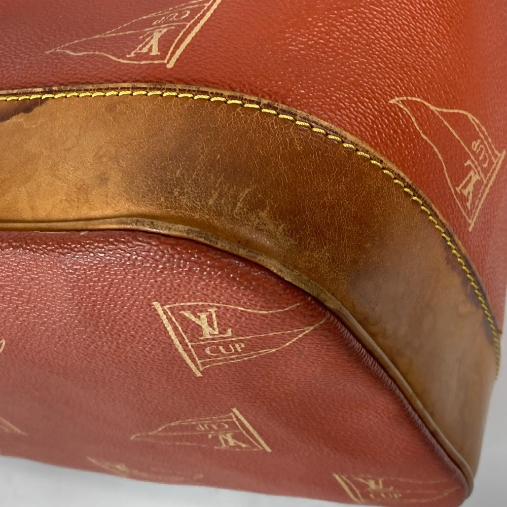 LOUIS VUITTON Shoulder Bag M80026 Leather / PVC Brown LVCUP Louis Vuitton Cup Saint Tropez Women Used Authentic