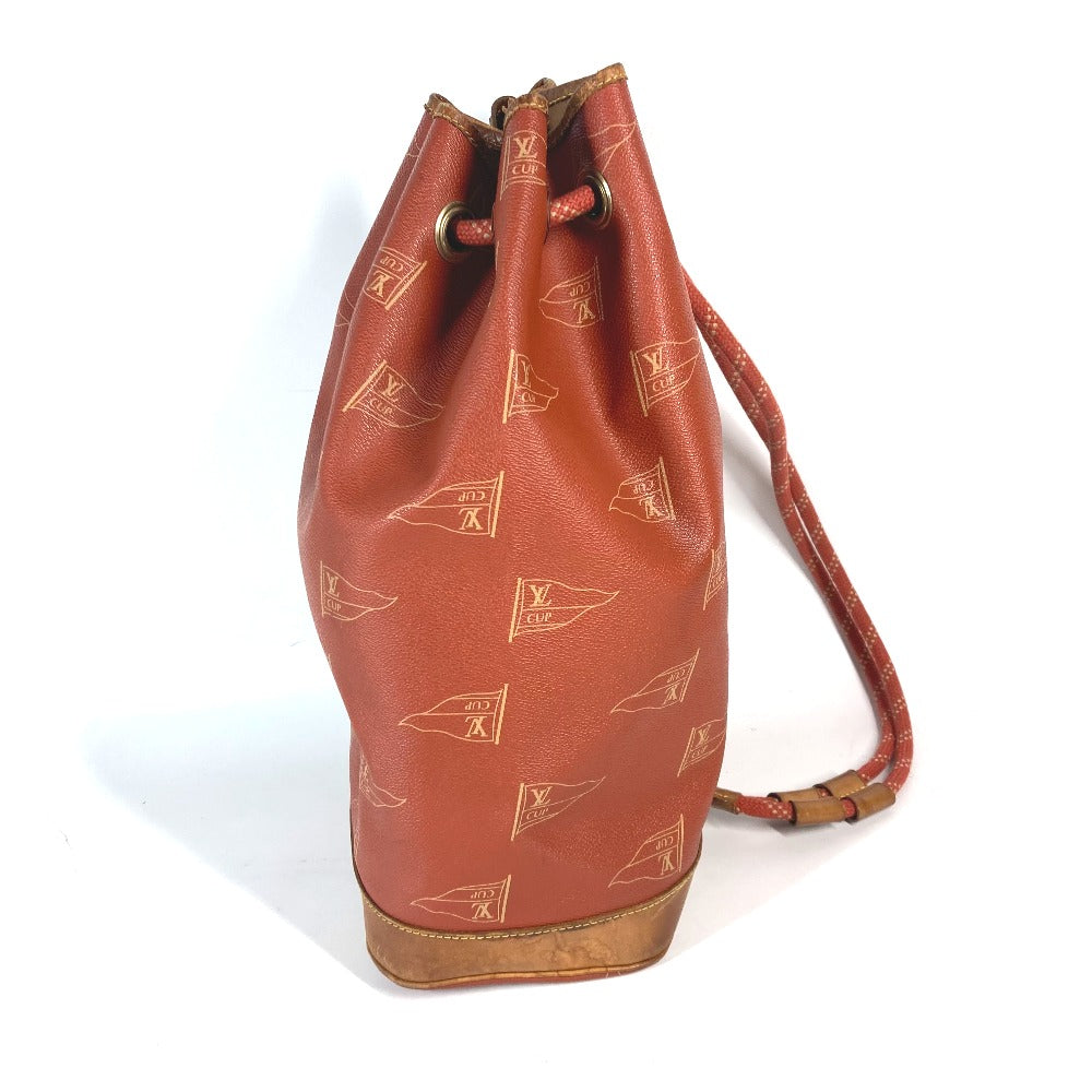 LOUIS VUITTON Shoulder Bag M80026 Leather / PVC Brown LVCUP Louis Vuitton Cup Saint Tropez Women Used Authentic