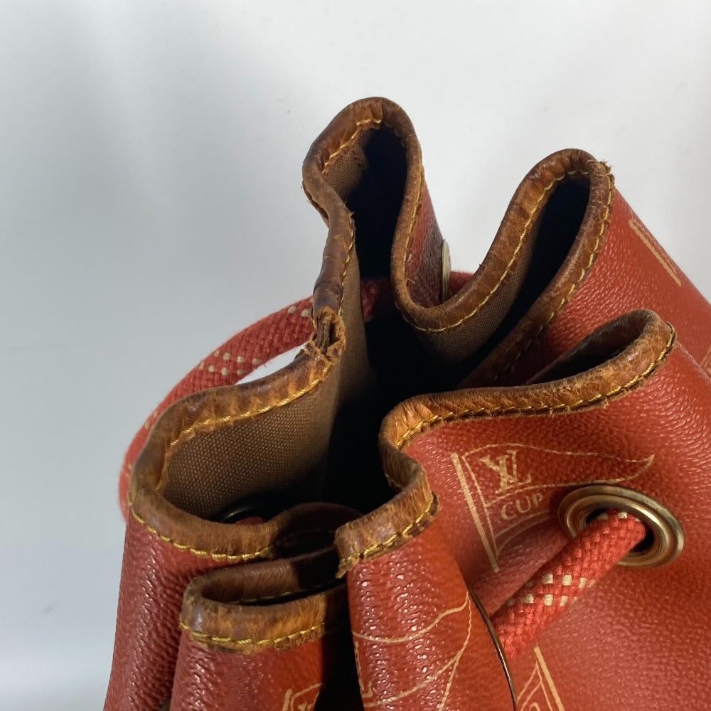 LOUIS VUITTON Shoulder Bag M80026 Leather / PVC Brown LVCUP Louis Vuitton Cup Saint Tropez Women Used Authentic