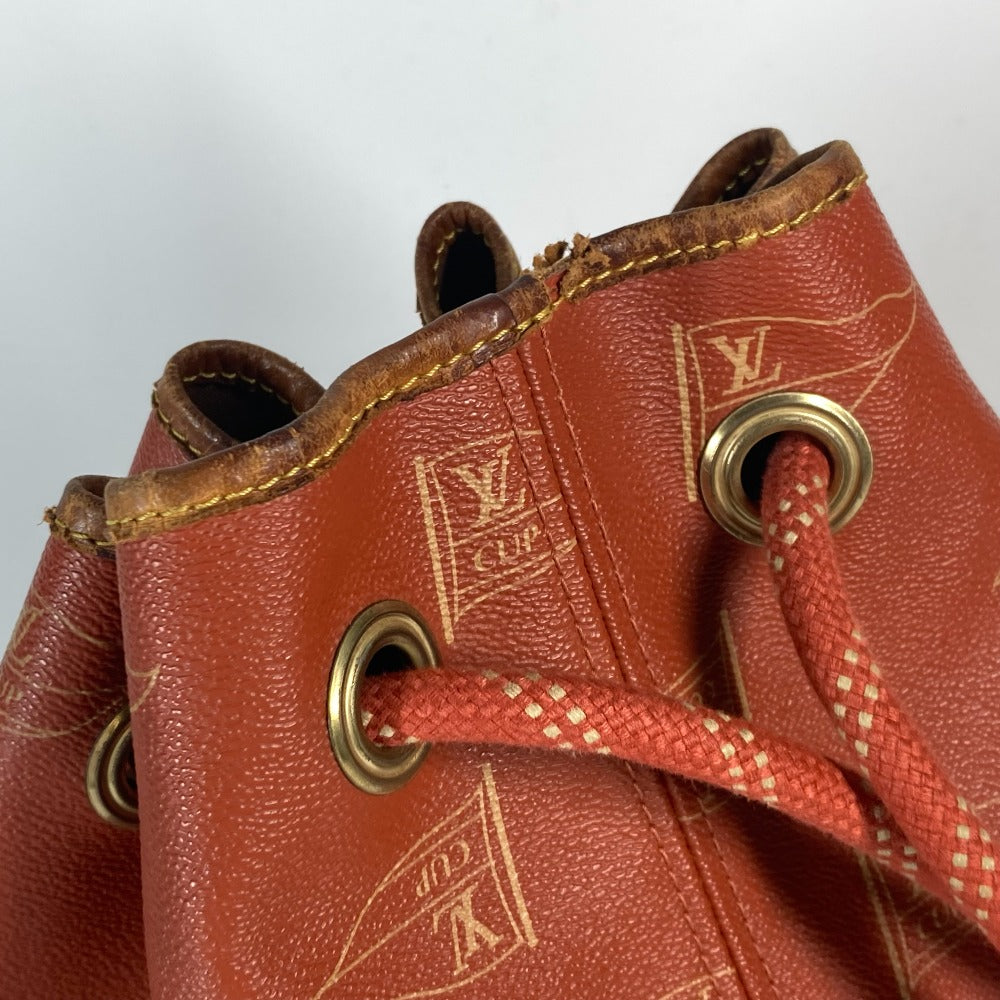 LOUIS VUITTON Shoulder Bag M80026 Leather / PVC Brown LVCUP Louis Vuitton Cup Saint Tropez Women Used Authentic