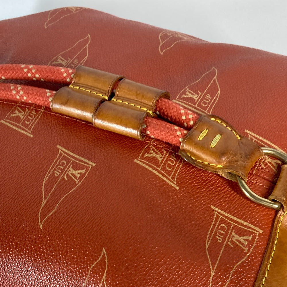 LOUIS VUITTON Shoulder Bag M80026 Leather / PVC Brown LVCUP Louis Vuitton Cup Saint Tropez Women Used Authentic
