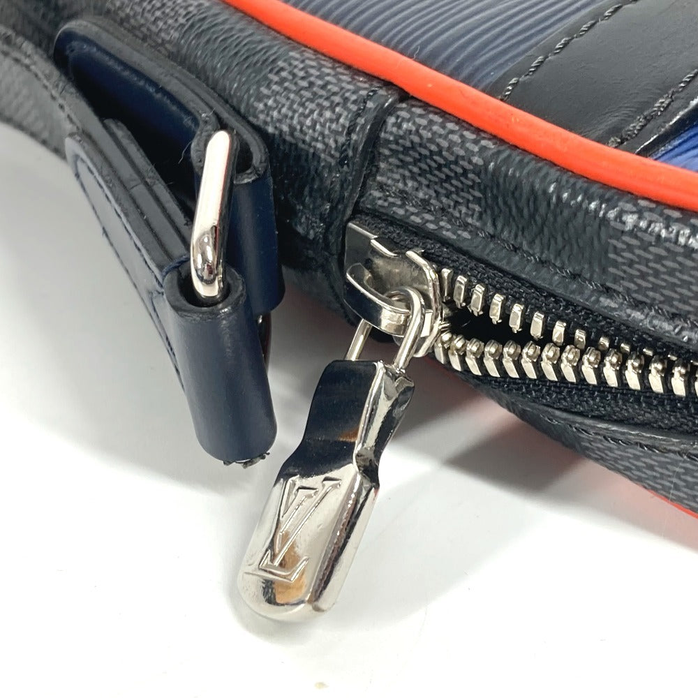 LOUIS VUITTON Shoulder Bag M51460 Damier Graphite Canvas, Epi Leather Navy Damier Graffit Epi Danube PM NM