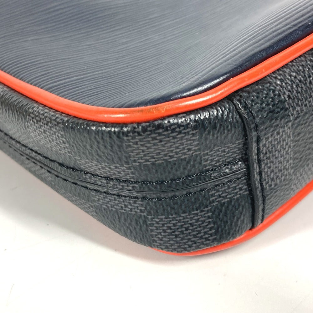 LOUIS VUITTON Shoulder Bag M51460 Damier Graphite Canvas, Epi Leather Navy Damier Graffit Epi Danube PM NM