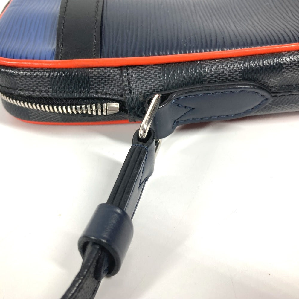 LOUIS VUITTON Shoulder Bag M51460 Damier Graphite Canvas, Epi Leather Navy Damier Graffit Epi Danube PM NM