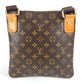 LOUIS VUITTON Shoulder Bag M40524 Monogram canvas Brown Monogram Pochette Valmy