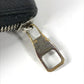 LOUIS VUITTON Coin case M32832 Taiga Leather black Taiga Zip around purse mens Used Authentic