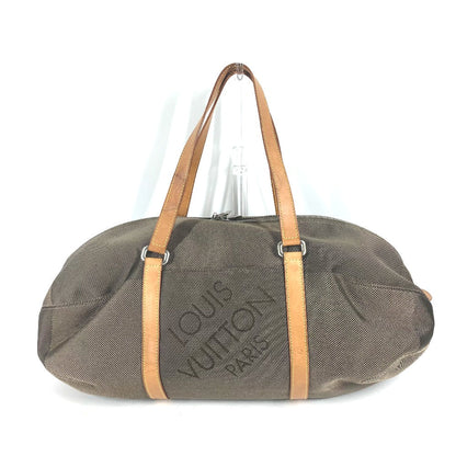 LOUIS VUITTON Boston Duffel bag M93064 Damier Jean Canvas khaki Damier Jean Akatan mens Used Authentic