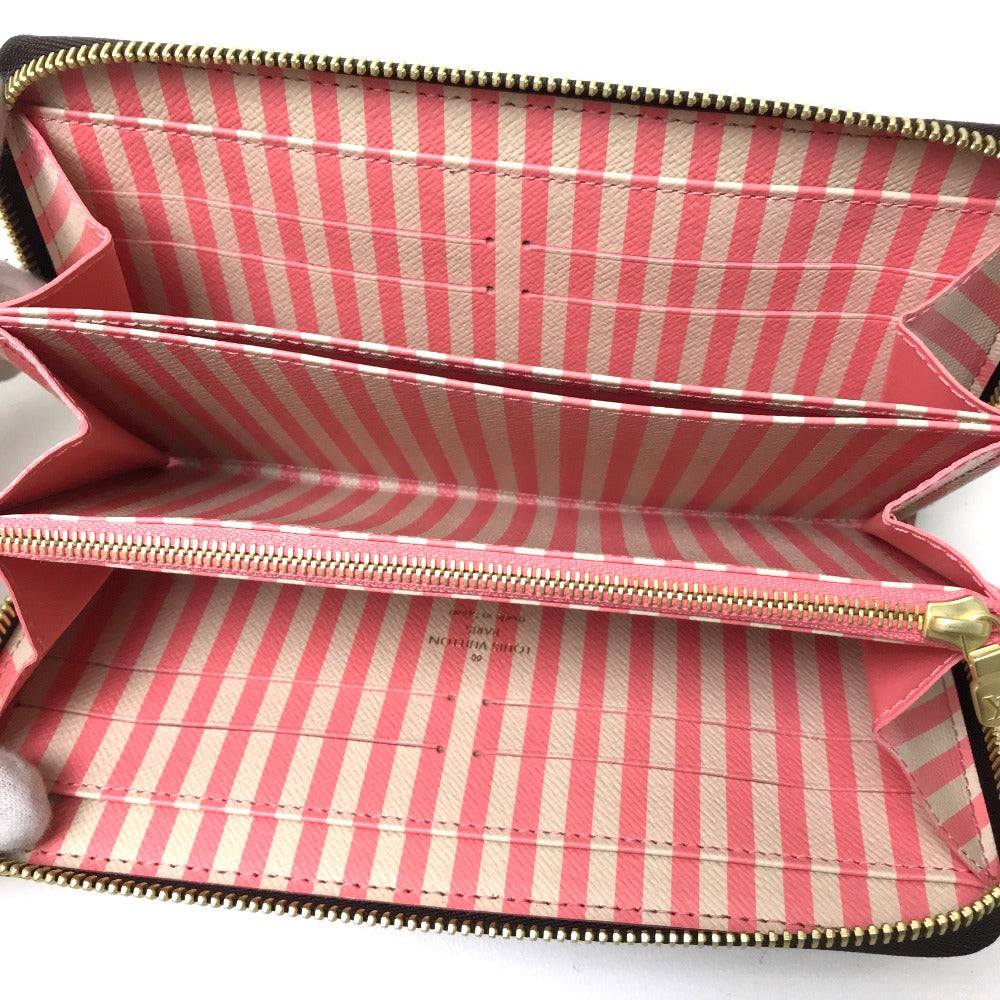 LOUIS VUITTON Long Wallet Purse N63026 Damier canvas Brown Damier Trunk Zippy wallet Women Used Authentic