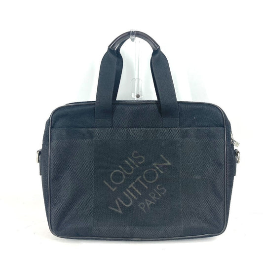 LOUIS VUITTON Business bag N58035 Damier Jean Canvas black Damier Jean Associate GM mens Used Authentic
