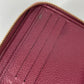 LOUIS VUITTON Long Wallet Purse M60359 Monogram Ann Platt Leather Red Monogram Ann Platt Portefeuille Wallet Ron Women Used Authentic