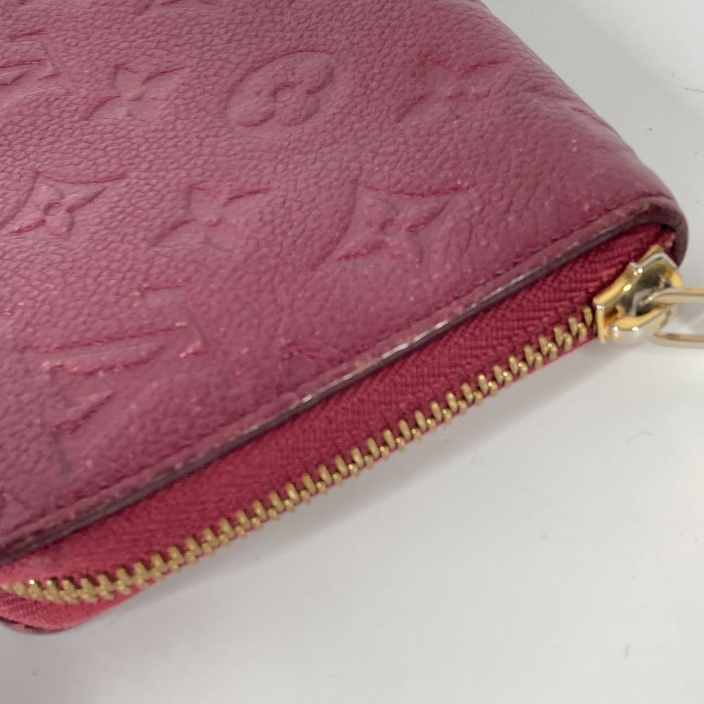 LOUIS VUITTON Long Wallet Purse M60359 Monogram Ann Platt Leather Red Monogram Ann Platt Portefeuille Wallet Ron Women Used Authentic
