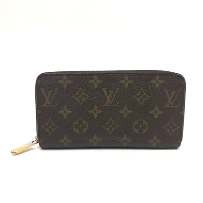 LOUIS VUITTON Long Wallet Purse M42616 Monogram canvas Brown Zippy wallet mens Used Authentic
