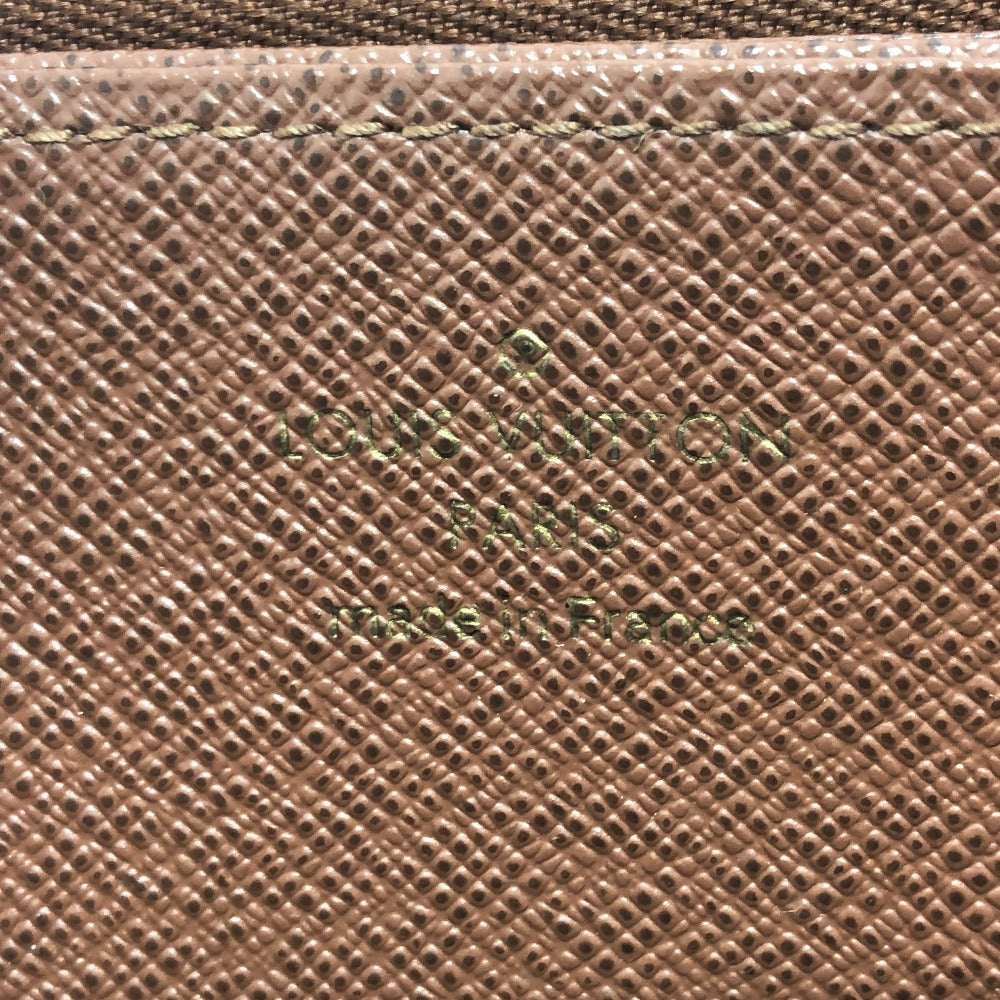 LOUIS VUITTON Long Wallet Purse M42616 Monogram canvas Brown Zippy wallet mens Used Authentic