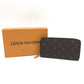 LOUIS VUITTON Long Wallet Purse M42616 Monogram canvas Brown Zippy wallet mens Used Authentic