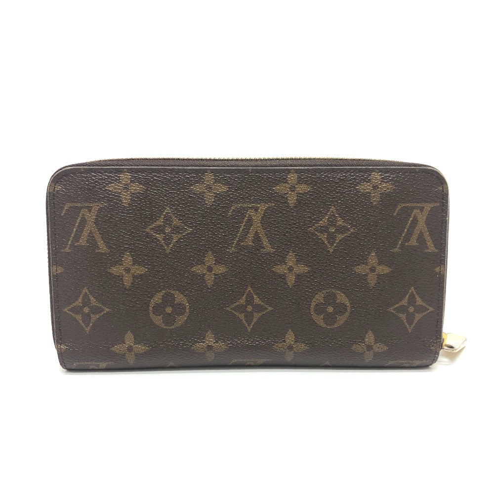 LOUIS VUITTON Long Wallet Purse M42616 Monogram canvas Brown Zippy wallet mens Used Authentic