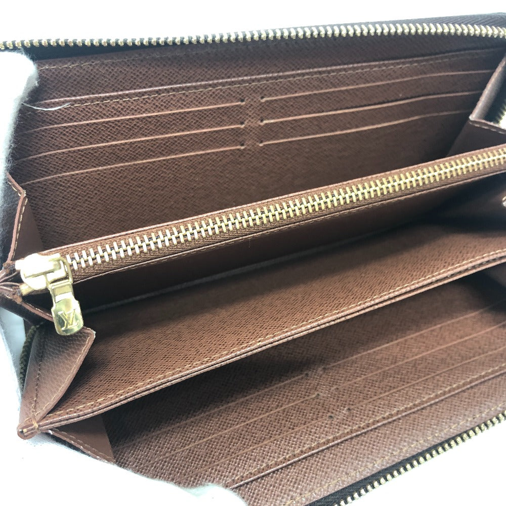LOUIS VUITTON Long Wallet Purse M42616 Monogram canvas Brown Zippy wallet mens Used Authentic