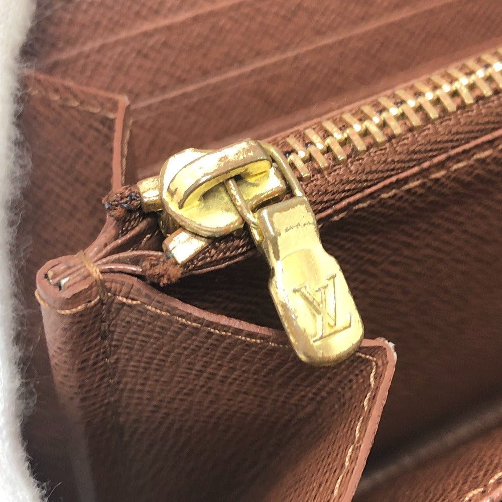 LOUIS VUITTON Long Wallet Purse M42616 Monogram canvas Brown Zippy wallet mens Used Authentic