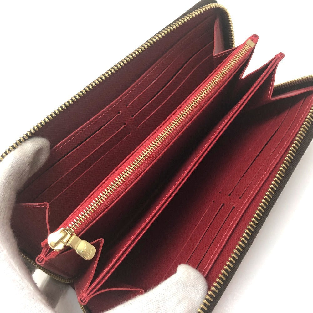 LOUIS VUITTON Long Wallet Purse M62149  Monogram canvas Brown Monogram sticker Zippy Wallet World Tour Women Used Authentic