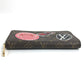 LOUIS VUITTON Long Wallet Purse M62149  Monogram canvas Brown Monogram sticker Zippy Wallet World Tour Women Used Authentic