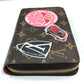 LOUIS VUITTON Long Wallet Purse M62149  Monogram canvas Brown Monogram sticker Zippy Wallet World Tour Women Used Authentic