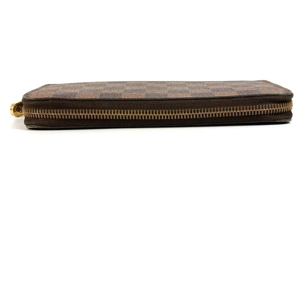 LOUIS VUITTON Long Wallet Purse N41661 Damier canvas Brown Damier Zippy wallet unisex(Unisex) Used Authentic