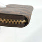 LOUIS VUITTON Long Wallet Purse N41661 Damier canvas Brown Damier Zippy wallet unisex(Unisex) Used Authentic