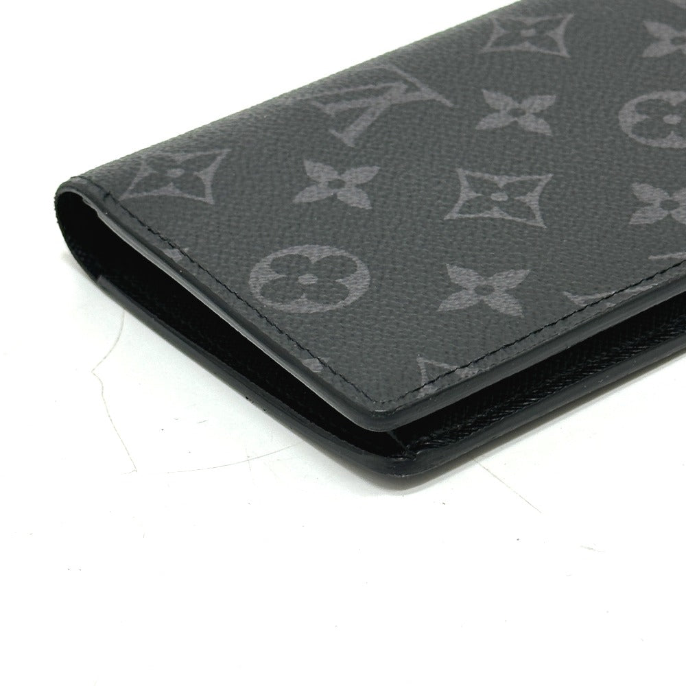 LOUIS VUITTON Long Wallet Purse M61697 Monogram Eclipse Canvas black Portefeuille Braza