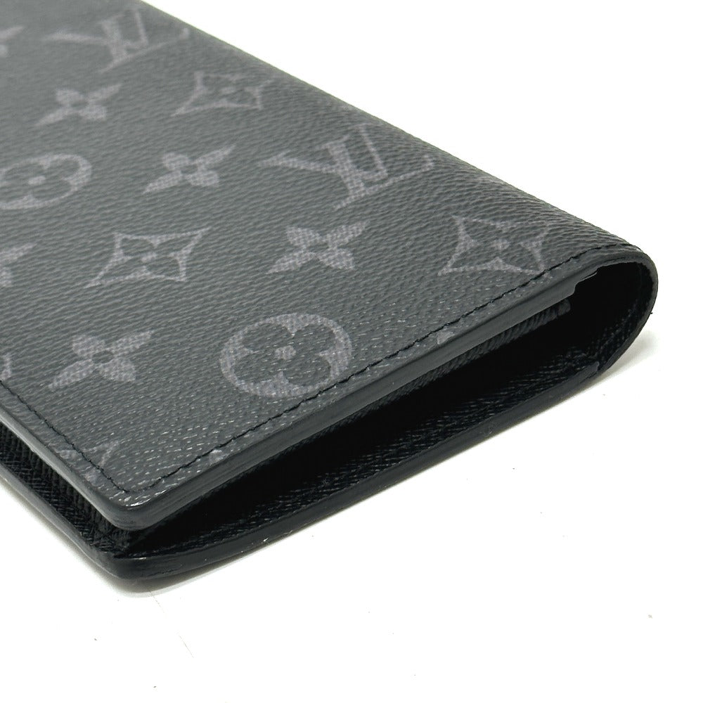 LOUIS VUITTON Long Wallet Purse M61697 Monogram Eclipse Canvas black Portefeuille Braza