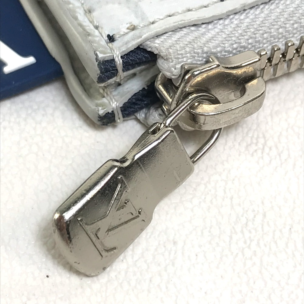 LOUIS VUITTON Clutch bag M61745 Monogram canvas Gray x red x navy Monogram white Pochette Jules PM mens Used Authentic