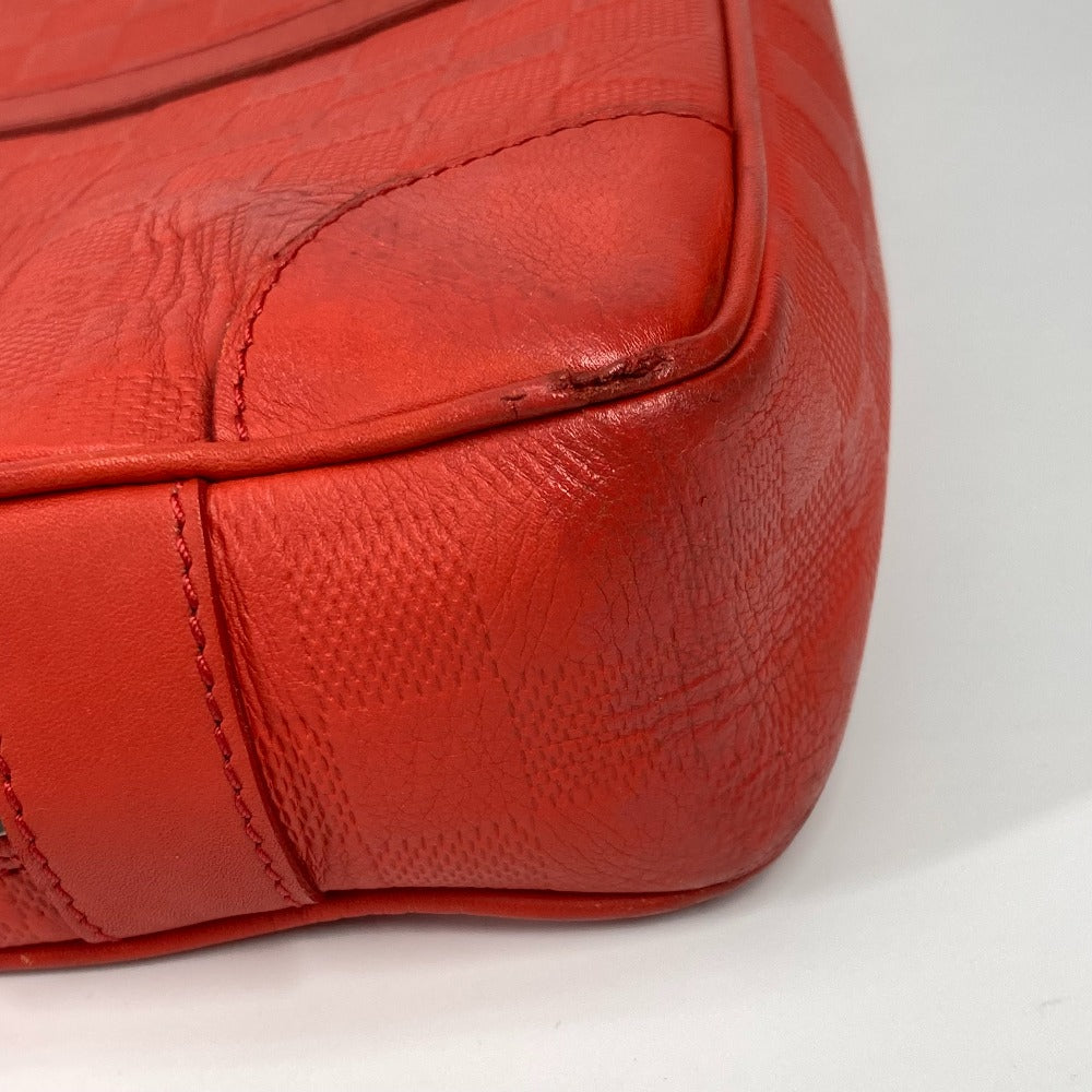 LOUIS VUITTON Business bag N41143 Damier Anfini Leather Red Damier Anfini Porto Document Voyage PDV mens Used Authentic