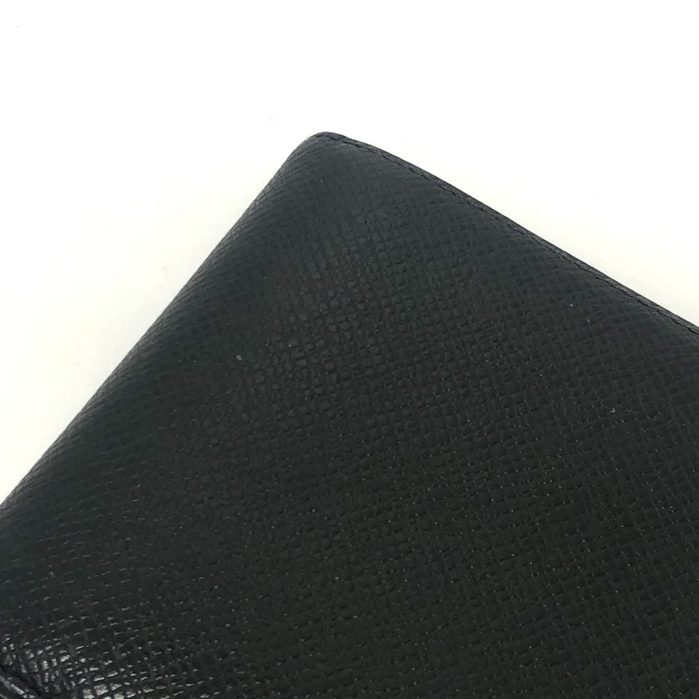 LOUIS VUITTON Folded wallet M30462 Taiga Leather black Porte Billets�ECartes Crdit mens Used Authentic