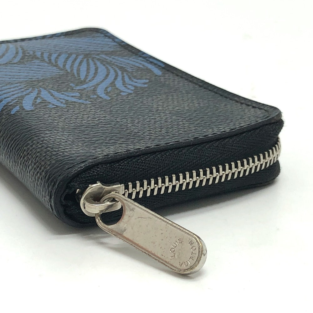 LOUIS VUITTON Coin case N41687 Damier Grafitto Canvas black Damier Grafitte Christopher Nemeth Zippy mens Used Authentic