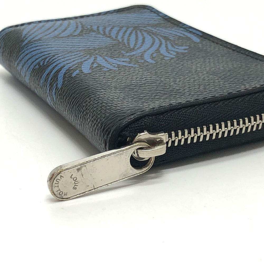 LOUIS VUITTON Coin case N41687 Damier Grafitto Canvas black Damier Grafitte Christopher Nemeth Zippy mens Used Authentic