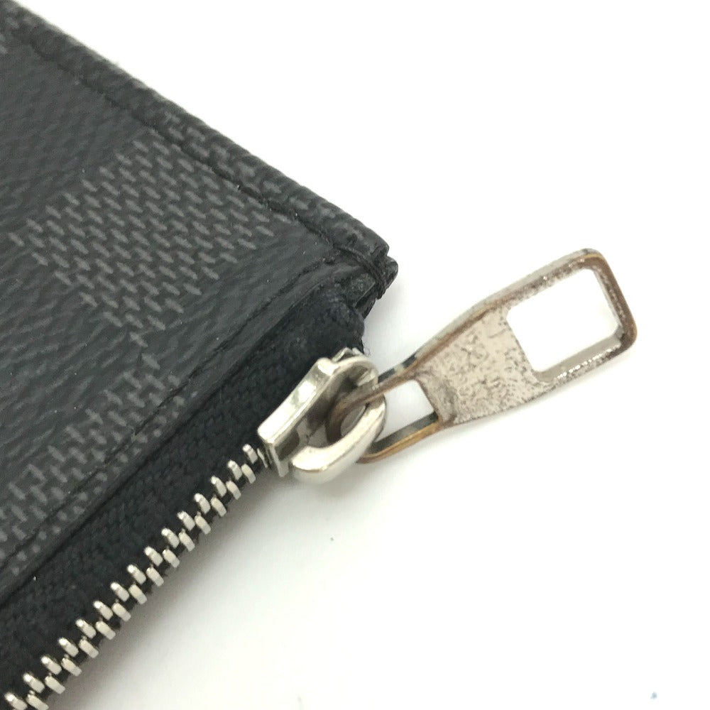 LOUIS VUITTON Coin case N61237 Damier Grafitto Canvas black Damier Grafitte Porto Monnaie mens Used Authentic