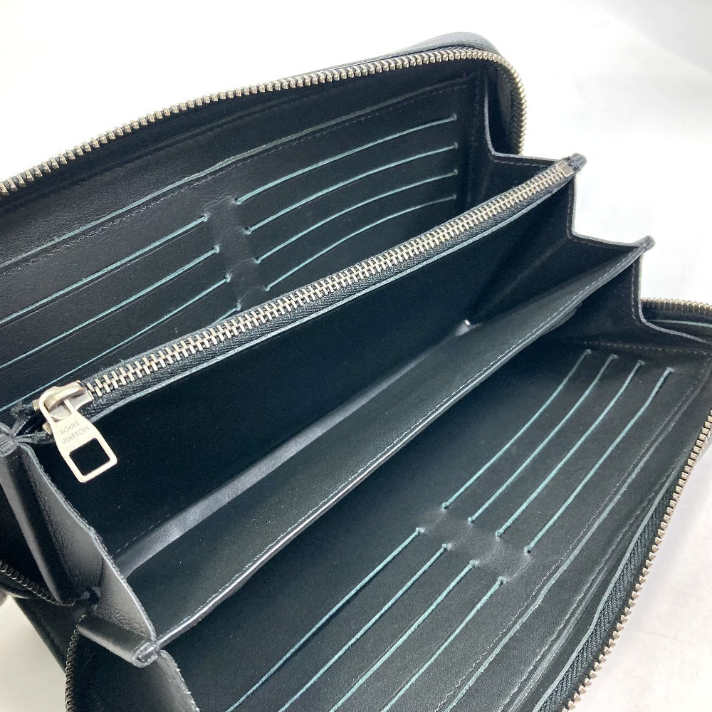 LOUIS VUITTON Long Wallet Purse N61254 Damier Anfini Leather black Damier Anfini Zippy XL