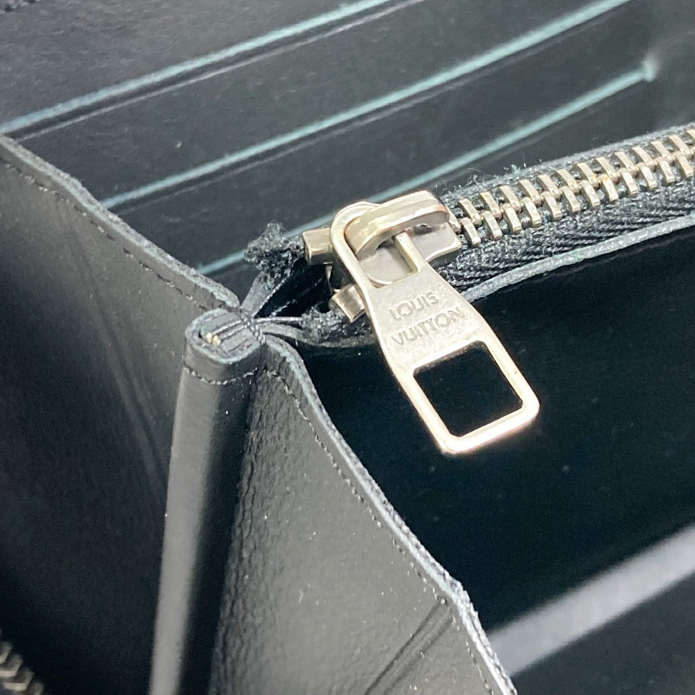 LOUIS VUITTON Long Wallet Purse N61254 Damier Anfini Leather black Damier Anfini Zippy XL