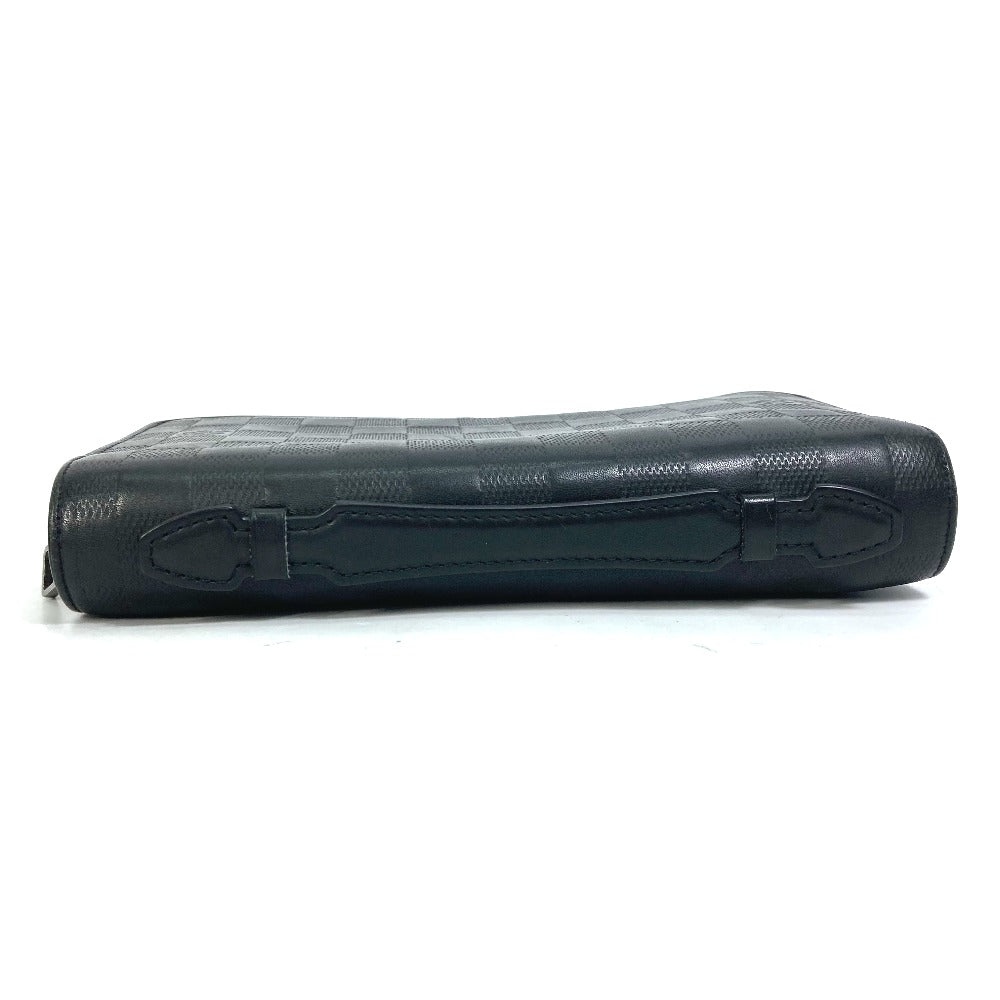 LOUIS VUITTON Long Wallet Purse N61254 Damier Anfini Leather black Damier Anfini Zippy XL