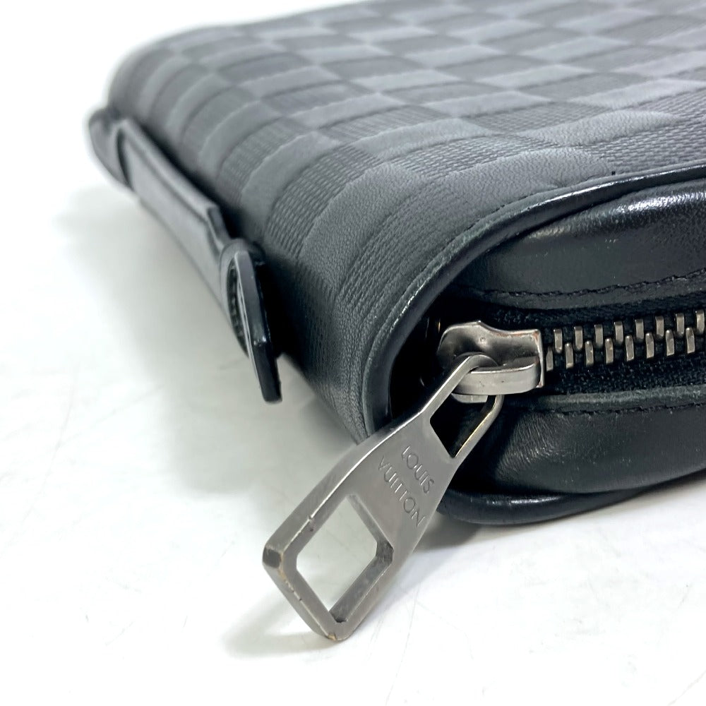 LOUIS VUITTON Long Wallet Purse N61254 Damier Anfini Leather black Damier Anfini Zippy XL