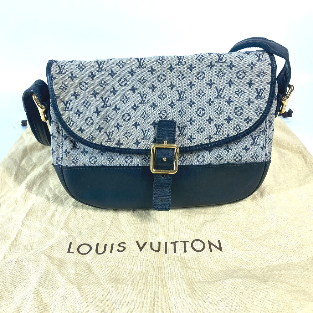 LOUIS VUITTON Shoulder Bag M92670 Monogram mini canvas Navy Monogram mini Belanger Women Used Authentic
