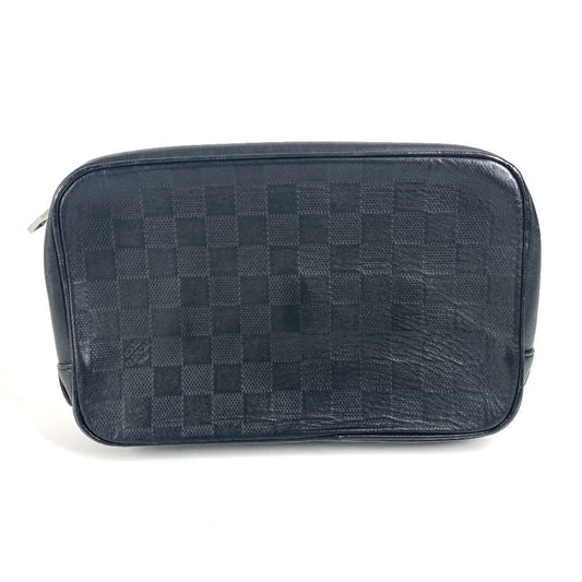 LOUIS VUITTON business bag N23347 Damier Anfini Leather black Damier Anfini Truth Toilette unisex(Unisex) Used Authentic