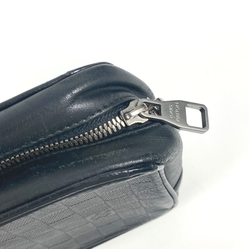 LOUIS VUITTON business bag N23347 Damier Anfini Leather black Damier Anfini Truth Toilette unisex(Unisex) Used Authentic