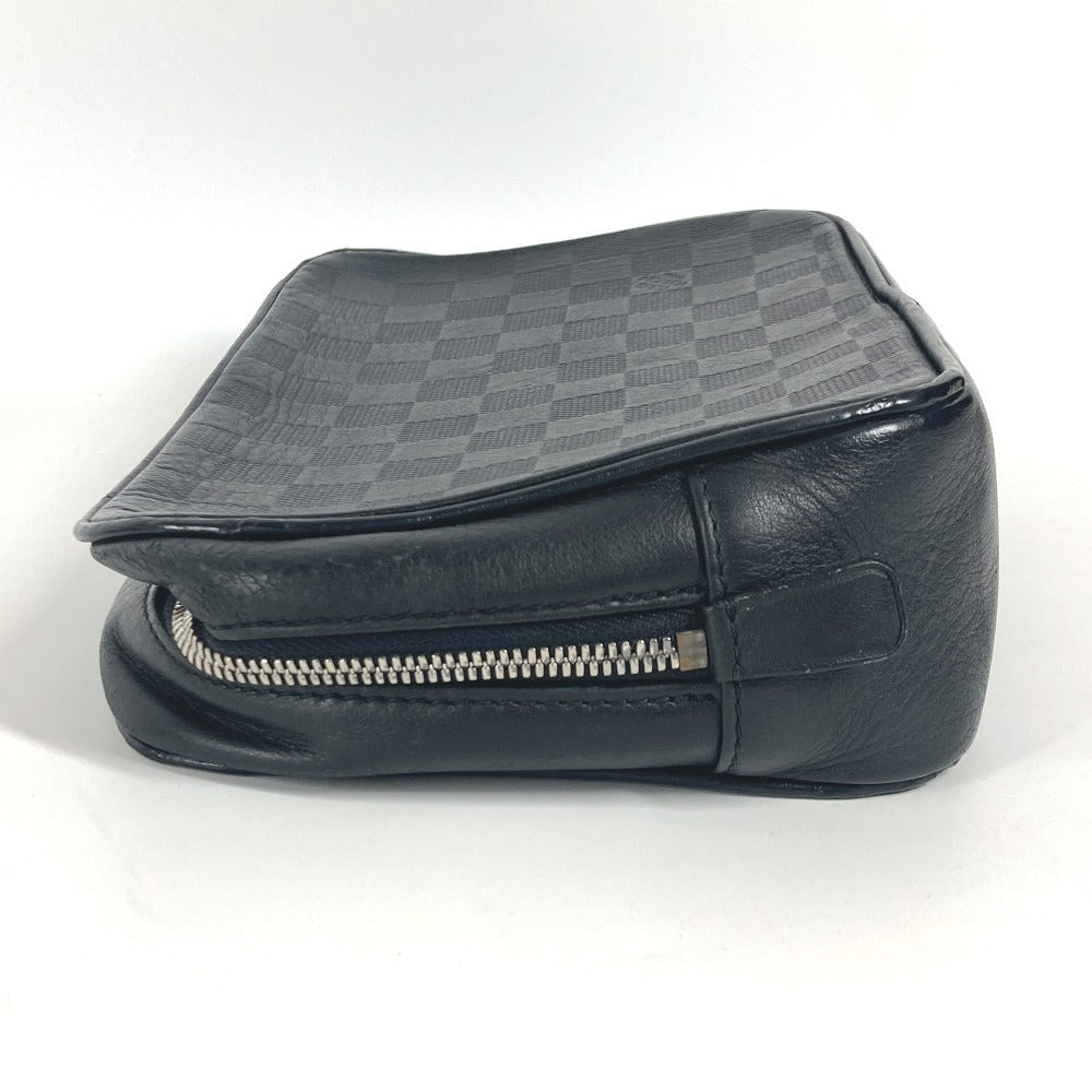 LOUIS VUITTON business bag N23347 Damier Anfini Leather black Damier Anfini Truth Toilette unisex(Unisex) Used Authentic