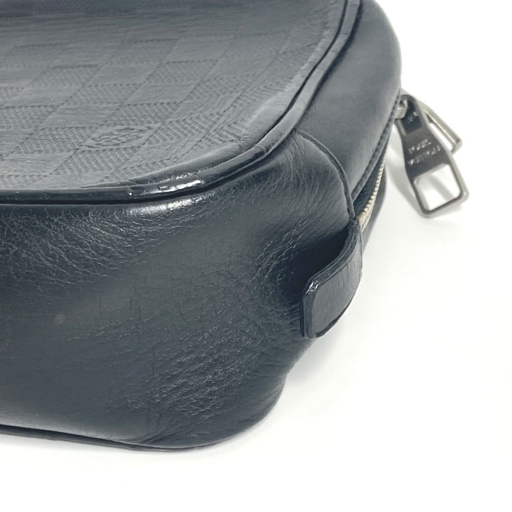 LOUIS VUITTON business bag N23347 Damier Anfini Leather black Damier Anfini Truth Toilette unisex(Unisex) Used Authentic