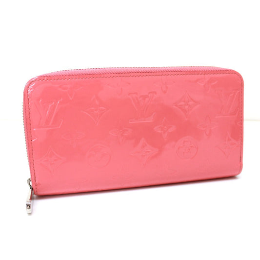 LOUIS VUITTON Long Wallet Purse M61562 Monogram Vernis pink Monogram Vernis Zippy wallet Women Used Authentic