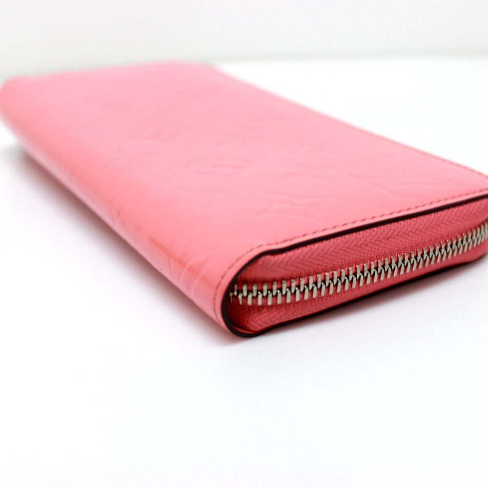 LOUIS VUITTON Long Wallet Purse M61562 Monogram Vernis pink Monogram Vernis Zippy wallet Women Used Authentic