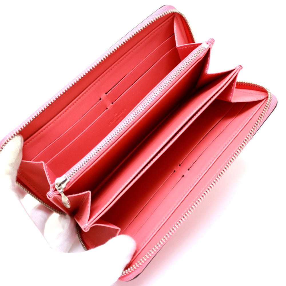LOUIS VUITTON Long Wallet Purse M61562 Monogram Vernis pink Monogram Vernis Zippy wallet Women Used Authentic