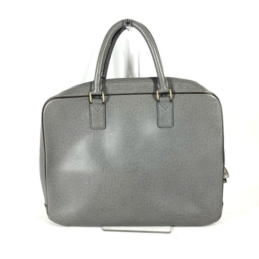 LOUIS VUITTON Business bag M32782 Taiga Leather gray Taiga Neo Igor mens Used Authentic