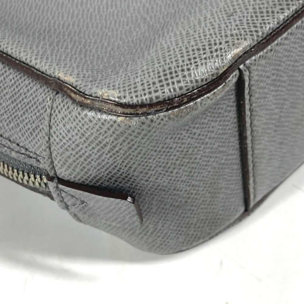 LOUIS VUITTON Business bag M32782 Taiga Leather gray Taiga Neo Igor mens Used Authentic